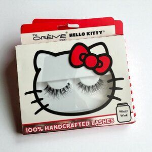 HELLO KITTY x The Creme Handcrafted Black Eyelashes NEW NIB